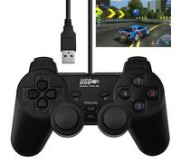Manette jeux Dual-Choc pour Ordinateur Pc ou Portable - Usb Noir