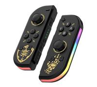 Manette Joy-Con LED Console Joystick Gamepad Nintendo Switch /LITE/OLED Chargeur，Larmes du roi noires JEU VIDEO CONSOLE RETRO