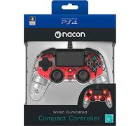 Manette Lumineuse Rouge Filaire pour PS4 Nacon