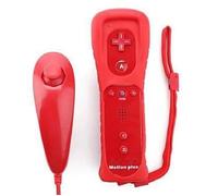 Manette Motion Plus Wii + Nunshuck + Housse Rouge
