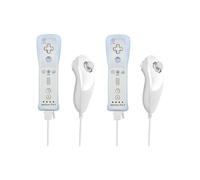 Manette - Nintendo - Wii - 2 télécommandes - Nunchuk - Compatible Motion Plus