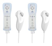 Mondpalast Manette Wii – 2x télécommandes + Nunchuck – Compatible Motion Plus – Blanc