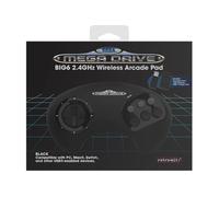 - Manette Noire BIG6 Sega Mega Drive & Genesis - Sans fil 2.4Ghz