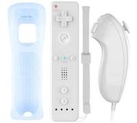 Manette Qumox Manette Nunchunk Remote étui en silicone Blanche compatible avec Nintendo Wii /Wii U/WII mini -QUMOX