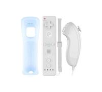Manette Nunchunk Remote étui en silicone Blanche compatible avec Nintendo Wii /Wii U/WII mini -QUMOX