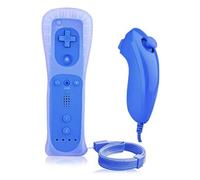 Manette Nunchunk wii Remote housse en silicone bleu foncée compatible avec Nintendo Wii /Wii U/WII mini -QUMOX