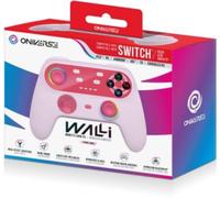 Oniverse Manette sans fil pour Switch/Switch 2/Lite/OLED/PC/Mobile, Joysticks Hall Effect, Gyroscope, boutons macro, Mode Turbo et Vibrations réglables, LED, Autonomie 6h - Walli (Candy Pink/Rose)