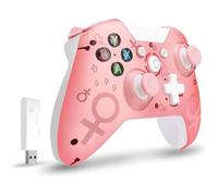 Manette PC Xbox sans fil pour manette de jeu Xbox One manette de jeu pour Xbox One PC et PS3 sans prise casque (rose)