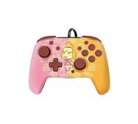 Manette filaire Pdp Faceoff Deluxe+ Audio Animal Crossing Isabelle pour Nintendo Switch Rose et jaune Rose