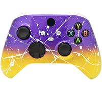 Manette personnalisée à l'aérographe compatible avec Xbox Series X/S et Xbox One (Series X/S violet et jaune, blanc)