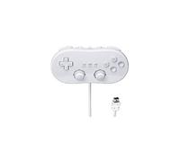 Manette plate Classic Pro pour Nintendo Wii, Wii U - 1,20 m - Blanc -