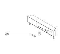 Manette poignée Lave-vaisselle (32X4688 SANGIORGIO SAUTER BRANDT DE DIETRICH FRANKE NOVY KLEENMAID TEKA FAGOR)