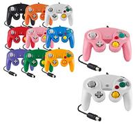 Manette pour Game Cube Blanc et Switch Filaire Gamepad Joypad (Blanc/Rose)
