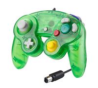 Manette pour GameCube, SONVIEE Wired NGC, Manette de jeu pour Game, Cube, Classic, Game, GC, NGC, Super Smash, Bros, GC, Mario, fête, Wii, U, Switch, vert transparent