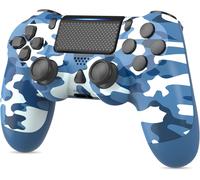 Manette Pour Ps-4,Contrôleur Sans Fil Pour P-4,Fonctions Audio À Double Vibration/Pavé Tactile/Gyroscope À 6 Axes Contrôleur Gamepad Mannette De Jeu Compatible Avec Console Ps-4/Slim/Pc/Pro