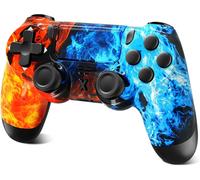 Manette Pour Ps-4, Manette Sans Fil Controller Compatible Avec Ps-4/Pro/Slim/Pc, Double Vibration/Panneau Tactile/Prise Audio 3,5 Mm/Axe À Six Ans/Batterie Rechargeable 1000mah
