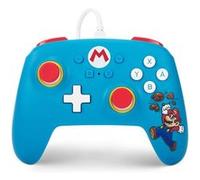 Manette PowerA core Mario Bleu, Rouge, Blanc G