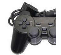 Manette PS2 Analogique Vibrantes Noires