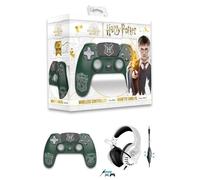 Manette PS4 Bluetooth Harry Potter Serpentard Verte Lumineuse 3.5 JACK + Casque Spirit of Gamer PRO-H3 PS4-PS5 PLAYSTATION