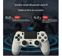 Manette PS4 DualShock 4.0 V2 Blanche/Glacier White - JEU VIDEO CONSOLE RETRO MANETTE JEUX VIDEO