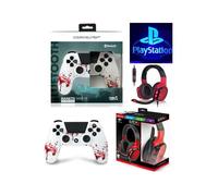 Manette PS4 Playstation Bluetooth ZOMBIE CAMOUFLAGE + Casque PRO-EH60 Rouge SPIRIT OF GAMER pour PLAYSTATION SONY PS4 PS5