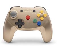 Manette Retro Fighters Brawler64 Nintendo Switch, PC Bluetooth NSO Edition Dorée