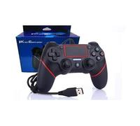 manette rouge filaire pour ps4 et pc. Contrôleur, gamepad, joystick support de mouvement et de vibration, noir