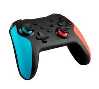 Manette sans fil Bluetooth Rexsun - Manette ergonomique avec fonction Turbo, double vibration et portée de 8 mètres, compatible avec Nintendo Switch, PS3, PC et appareils Android, design rouge et bleu
