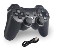 Manette sans fil compatible avec la Playstation 3 Manette Bluetooth, double vibration Télécommande, câble de recharge