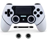 Manette Sans Fil Compatible Pour Ps4/Pro/Slim, Bluetooth Manettes Avec Vibration Fonction, Gyroscope 6 Axes, Turbo, 1000mah, Pavé Tactile, Audio, M1/M2, Gamer Manette Compatible Avec Ps4
