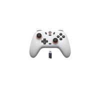 Manette sans fil GameSir Nova T4n Lite Tri-mode Hall Effect PC Switch Blanc, Bluetooth/clé USB 2,4G/USB-C, gâchettes analogiques, boutons arrière et turbo 20 Hz