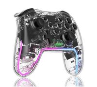 Manette Sans Fil, Manette de Jeu Bluetooth avec Éclairage RGB Fonction Turbo & Vibration pour Switch 2/Android/PC