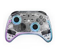 Manette Sans Fil pour Nintendo Switch - Transparente à LED - Câble 1M