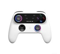 Manette sans fil pour PC, prise en main ergonomique semblable à la peau, capacités de programmation pour Nintendo, boutons silencieux, double déclencheurs, joysticks Hall, RVB (noir et blanc)