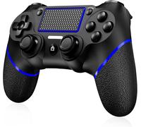 Manette Sans Fil Pour Ps-4, Manette De Jeu Pour Ps4/Pro/Slim/Pc, Avec Double Vibration, Audio, Panneau Tactile Haute Précision, Capteur Gyroscopique À 6 Axes - Bleu
