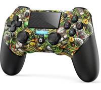 Manette Sans Fil Pour Ps4, Joystick Controller Pour Ps4 Avec Double Vibration/Capteurs Gyroscopiques À 6 Axes/Pavé Tactile/Fonction Audio, Manette De Jeu Compatible Avec Ps4/Slim/Pc/Pro