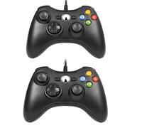 Manette sans Fil pour PS4, Joystick pour PS4 Contrôleur Manette Wired Controller for 360, Wired Controller Compatible with 360 360 Slim and PC Windows, 2 Pack