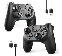 Manette Sans Fil Pour Switch/Switch 2/Lite/Oled, Manette Pour Switch Pro Avec Fonction Réveil Avec Un Bouton¿Manette Pour Switch Avec Double Vibration/Turbo/Screenshot (Noir & Noir)