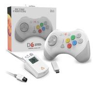 Manette Sans Fil Retro Fighters D6 Blanche - Dreamcast, PC & Nintendo Switch