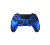 Manette sans fil Steelplay JVAMUL00153 Bleu - PC/PlayStation 4/PlayStation 3 - RF 2.4GHz - Analogique/Numérique - Batterie - Palettes arrière - Câble 1m