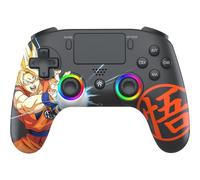 Manette sans fil SUBSONIC Bluetooth PS4/PC Dragon Ball Goku Super Saiyan Noir avec LED RGB et double gâchettes arrière Turbo
