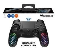 Manette sans fil Subsonic Hexalight Controller Bluetooth pour PS3 PS4 et PC Noir Noir G
