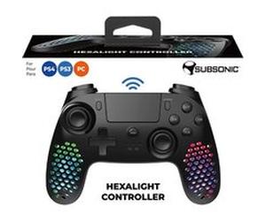 Manette sans fil Subsonic Hexalight Controller Bluetooth pour PS3 PS4 et PC Noir Noir G
