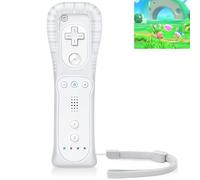 Manette sans fil WIYETY pour Wii (1 pièce) : manette de jeu sans fil pour Wii, manette de jeu somatosensorielle pour Wii, manette de jeu à distance pour Wii avec étui en silicone et dragonne (blanche)