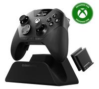 SteelSeries Aeon Pro, Manette sans fil pour Xbox, PC et mobile, Noire, station d’accueil QuickSwitch pour Xbox et PC (brevet en instance), alimentation illimitée avec 2 batteries, joysticks et gâchettes à effet Hall, boutons à microswitch