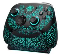 Manette Switch 2 avec Charge Station, Manette Switch 2 Pro Sans Fil Compatible avec Nintendo Switch 2/OLED, Bluetooth Switch 2 Pro Controller avec Effet Hall/7 Couleurs LED/Turbo - Mineur Noir