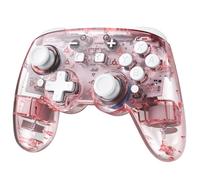 Manette Switch 2 Sans Fil Compatible avec Nintendo Switch 2/OLED/Lite, RGB Switch Manette Pro Sans Fil, Switch Pro Controller avec 7 Couleurs de LED/Hall Effect/Palette/Fonction Double Turbo, Rose