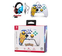 Manette SWITCH Filaire Nintendo Pikachu High Voltage Officielle + Casque Gamer PRO H3 Rouge BLEU SPIRIT OF GAMER SWITCH