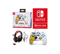 Manette SWITCH Filaire Nintendo Pikachu High Voltage Officielle + Casque Gamer PRO H3 Rouge SPIRIT OF GAMER SWITCH