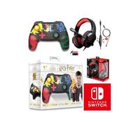 Manette SWITCH - Nintendo - HARRY POTTER 4 MAISONS - Bluetooth - Casque Pro - Rouge